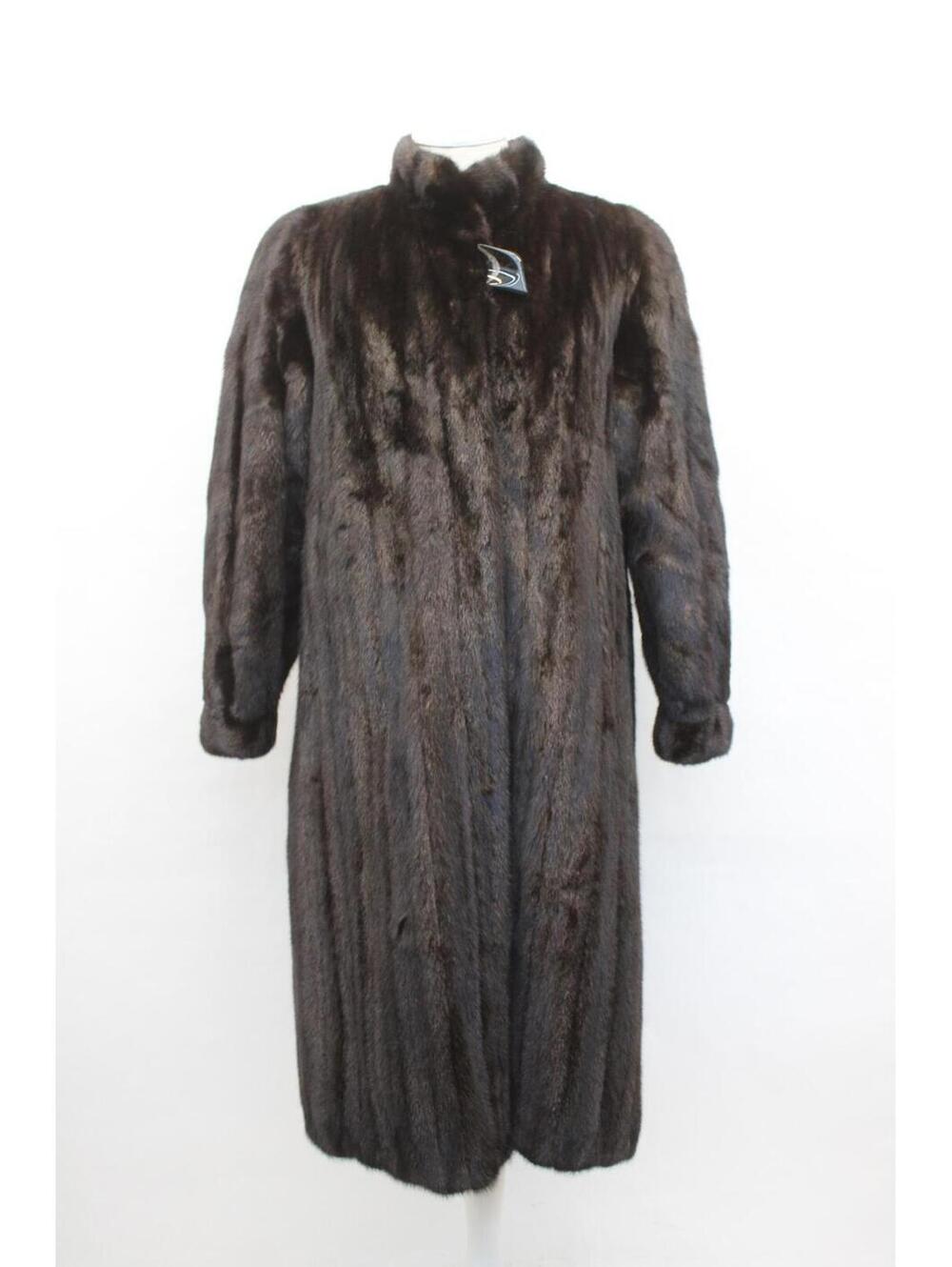 Excellent Canadian Dark Ranch Female Mink Fur Coat Women Woman Size 4-6 Small